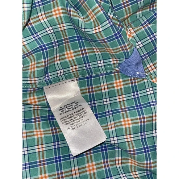 Ralph Lauren 100% Cotton Stretch Shirt Men L Colorful Plaid Long Sleeve Preppy - Picture 6 of 7